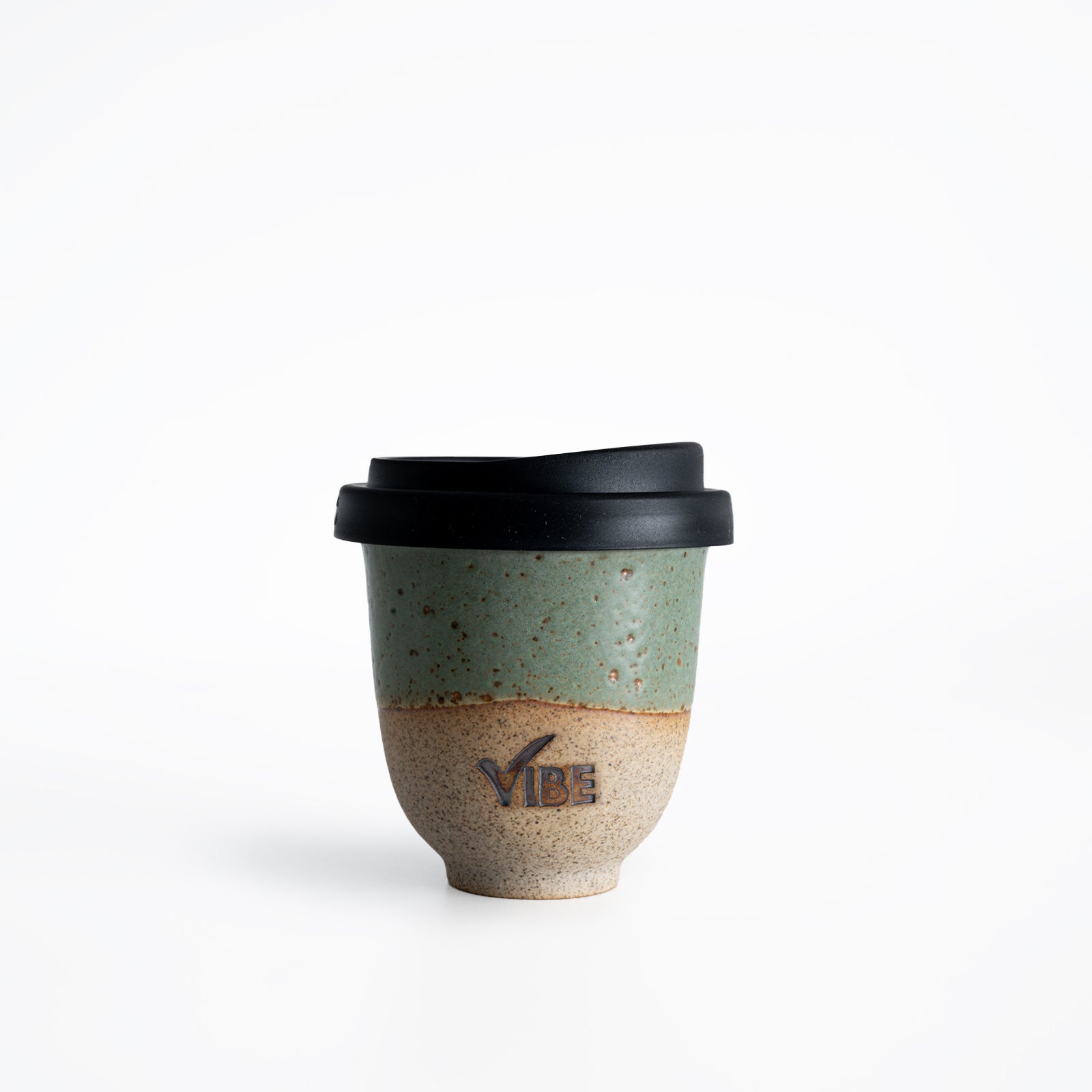 Green and sandy cup