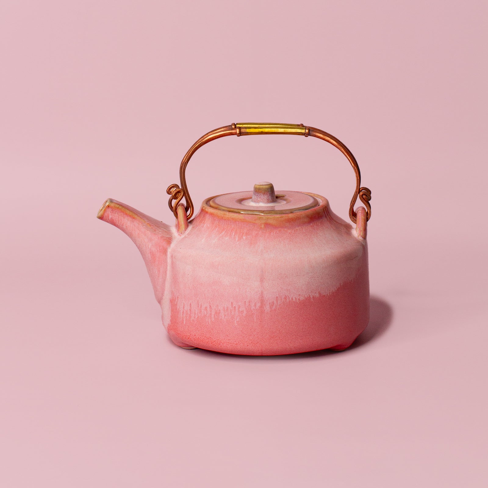 Pottery For The Planet Ceramic Teapot Jasmine Raspberry Beret