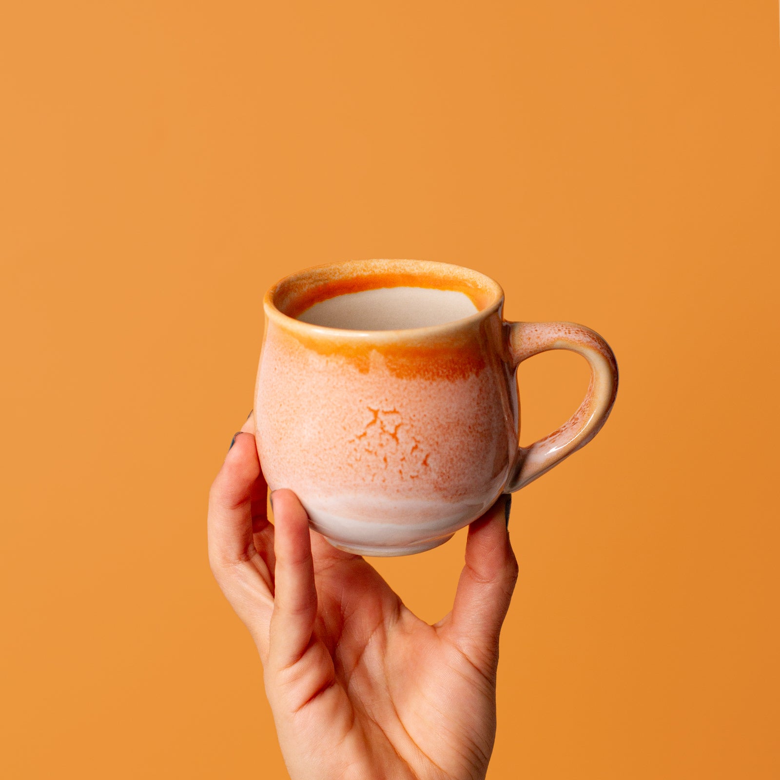 Light pink and White ceramic Mug