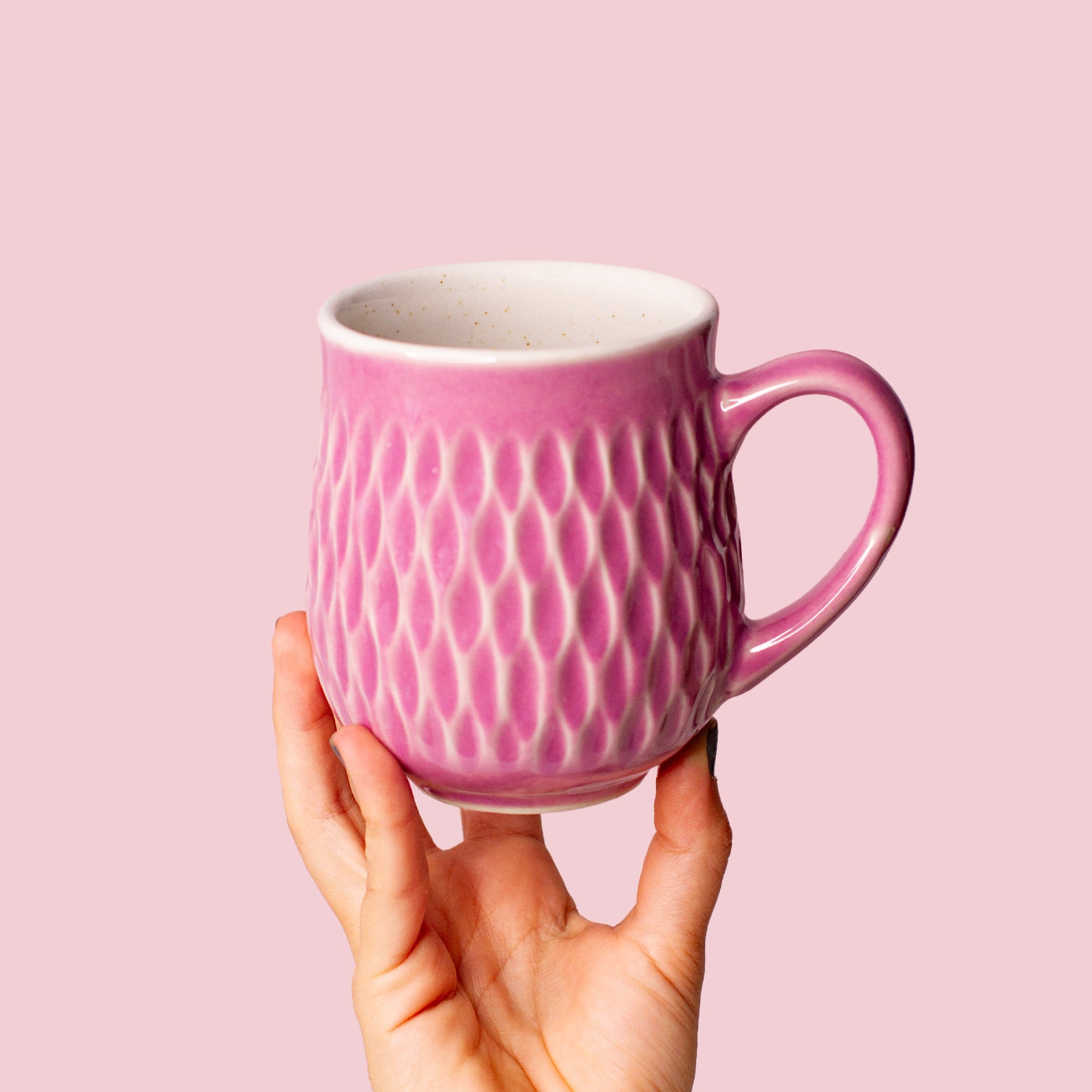 Lavender ceramic hug mug