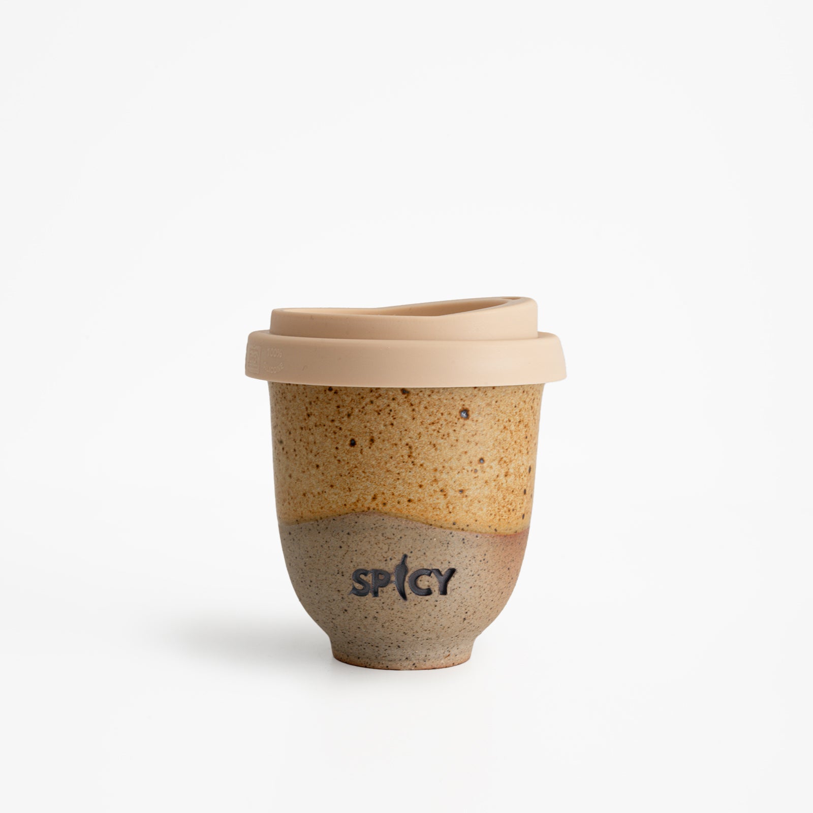 Beige and sandy cup