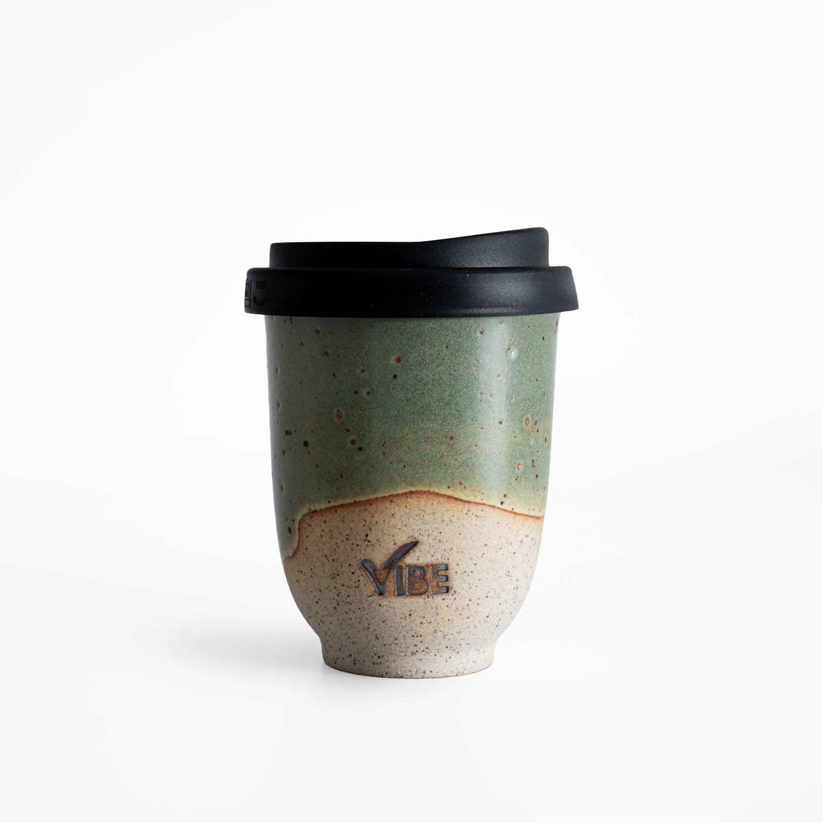 Green and sandy cup