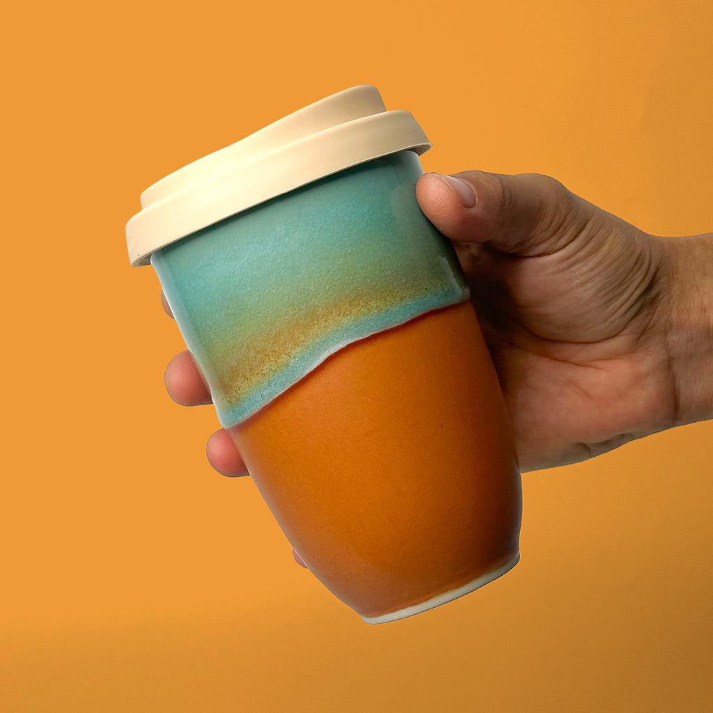 Coral Dreaming Ceramic Travel Cup