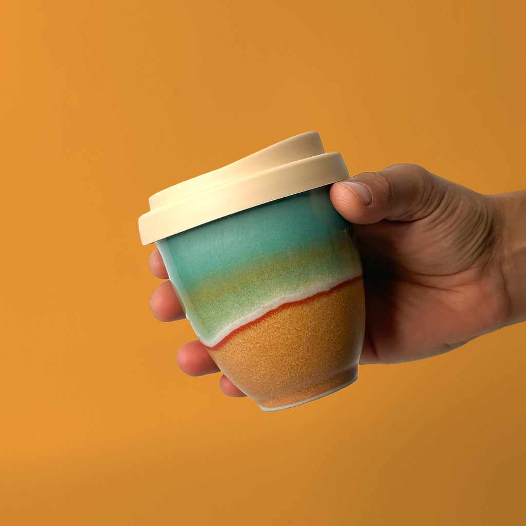 Coral Dreaming Ceramic Travel Cup