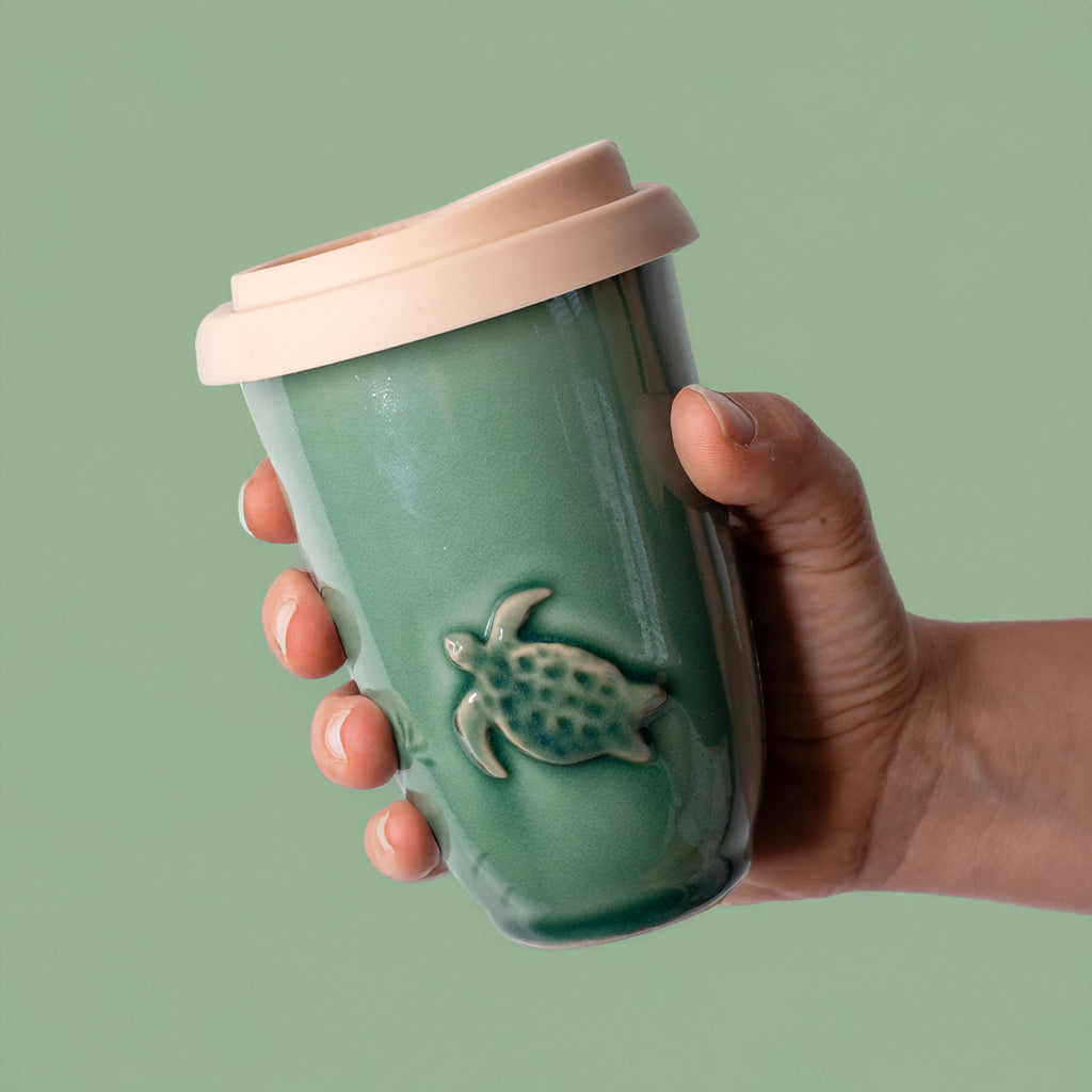 Green Sea Turtle Ceramic Cup