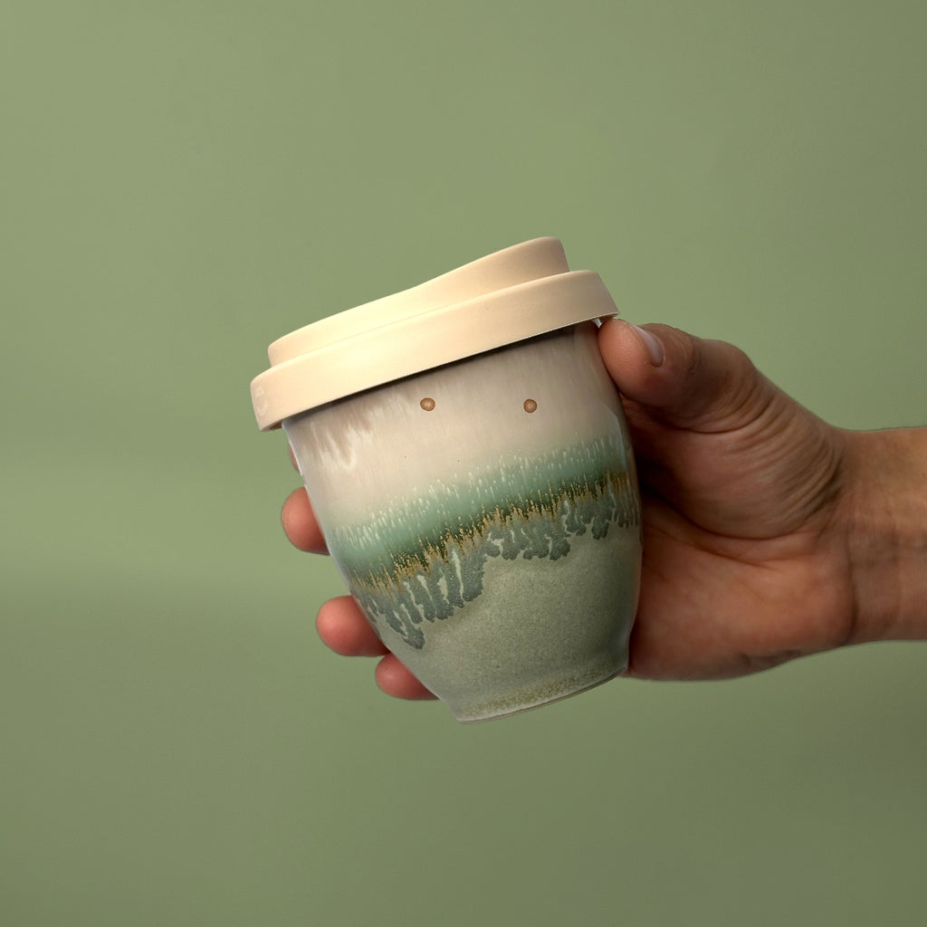 Rainforest Jasper Ceramic Travel Cup