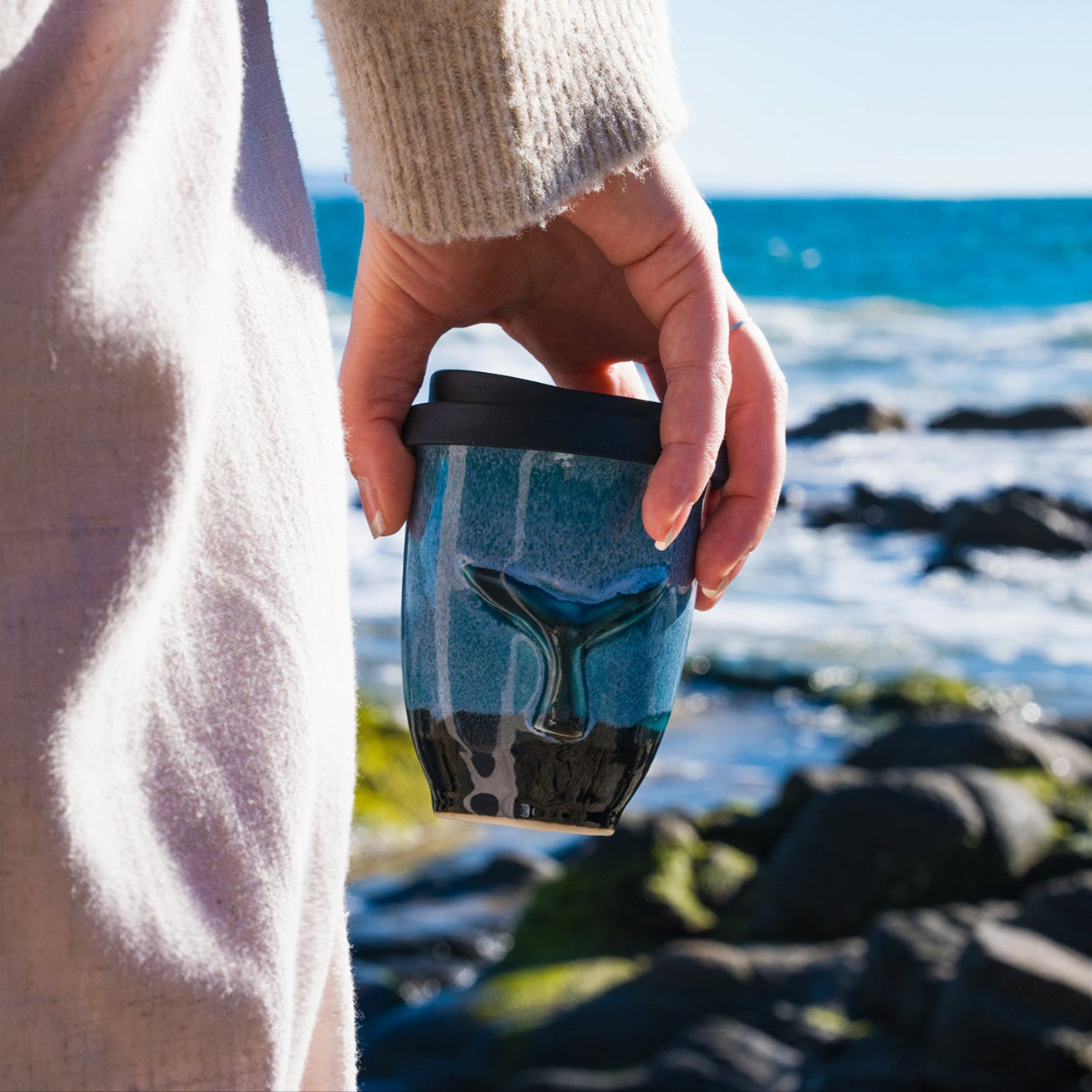 Whale Ceramic Travel Cup