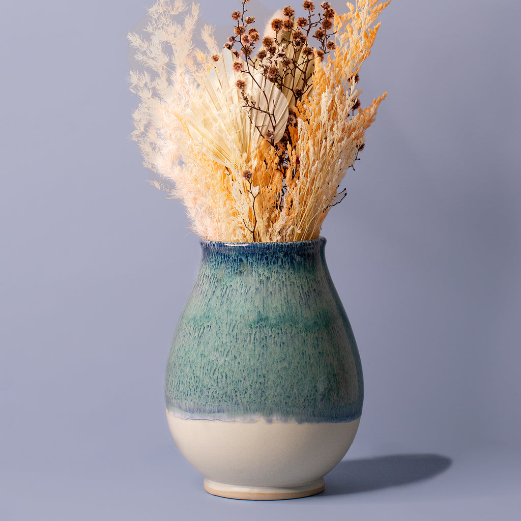 Large Blue and White Ceramic Vase