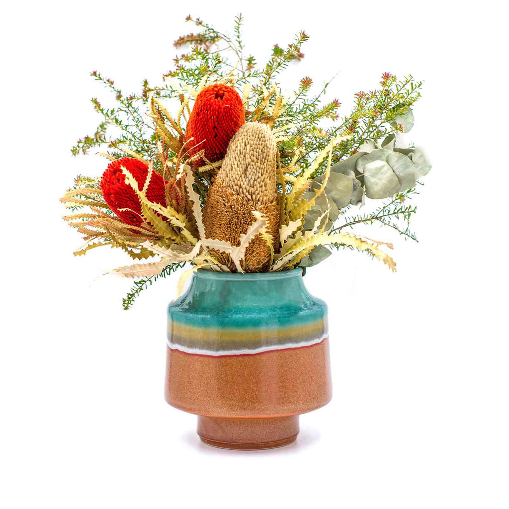 Green and Brown Ceramic Vase