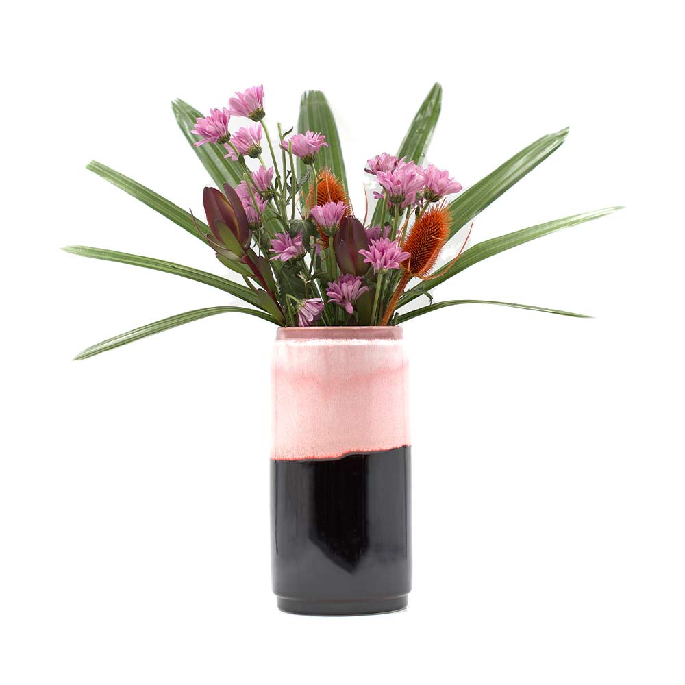 Pink and Brown Ceramic Vase