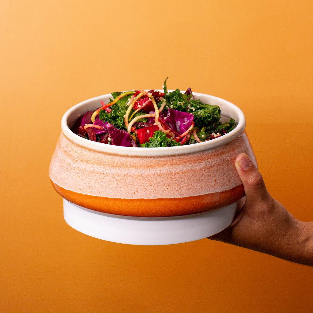 Orange Ceramic Travel Bowl