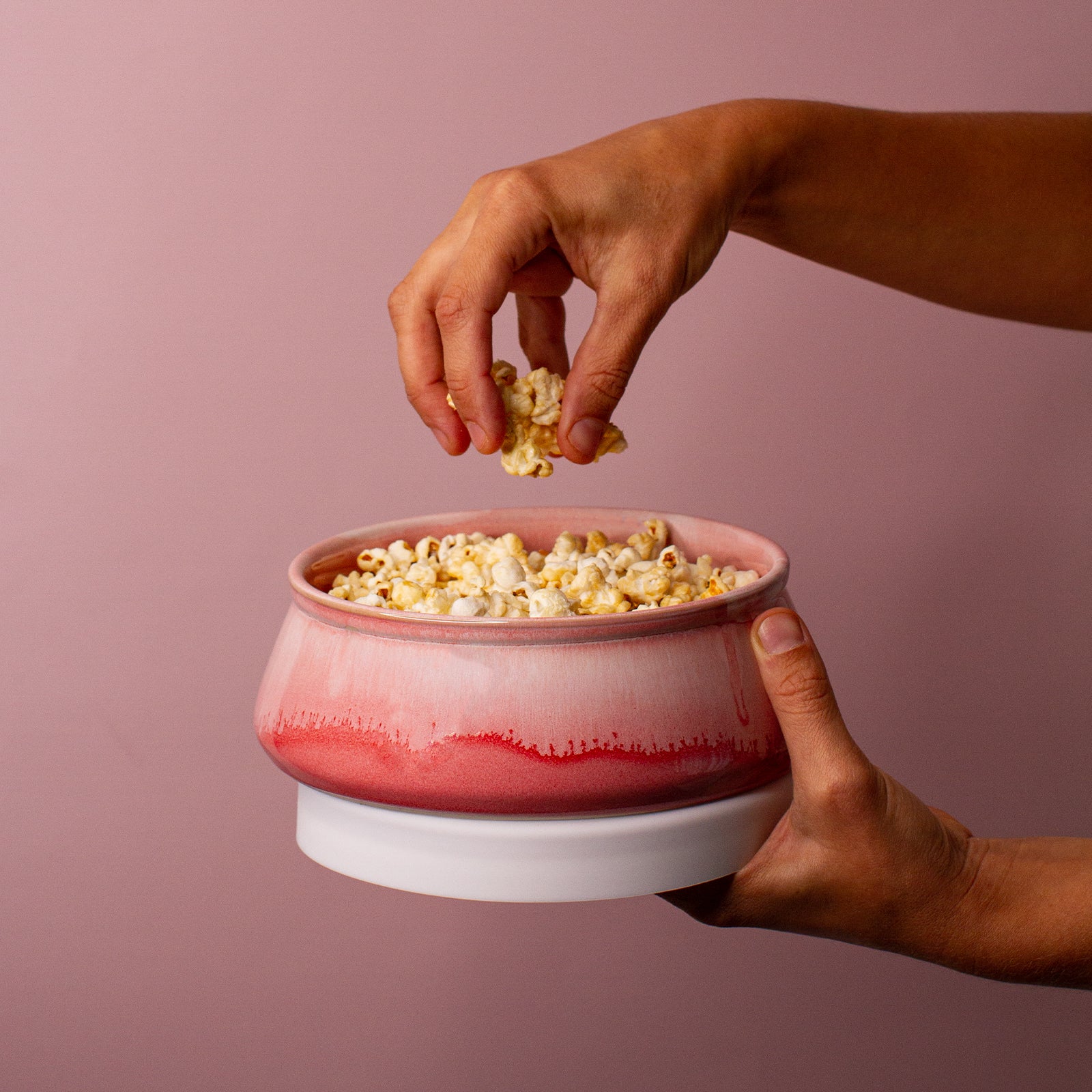 Pink Ceramic Travel Bowl