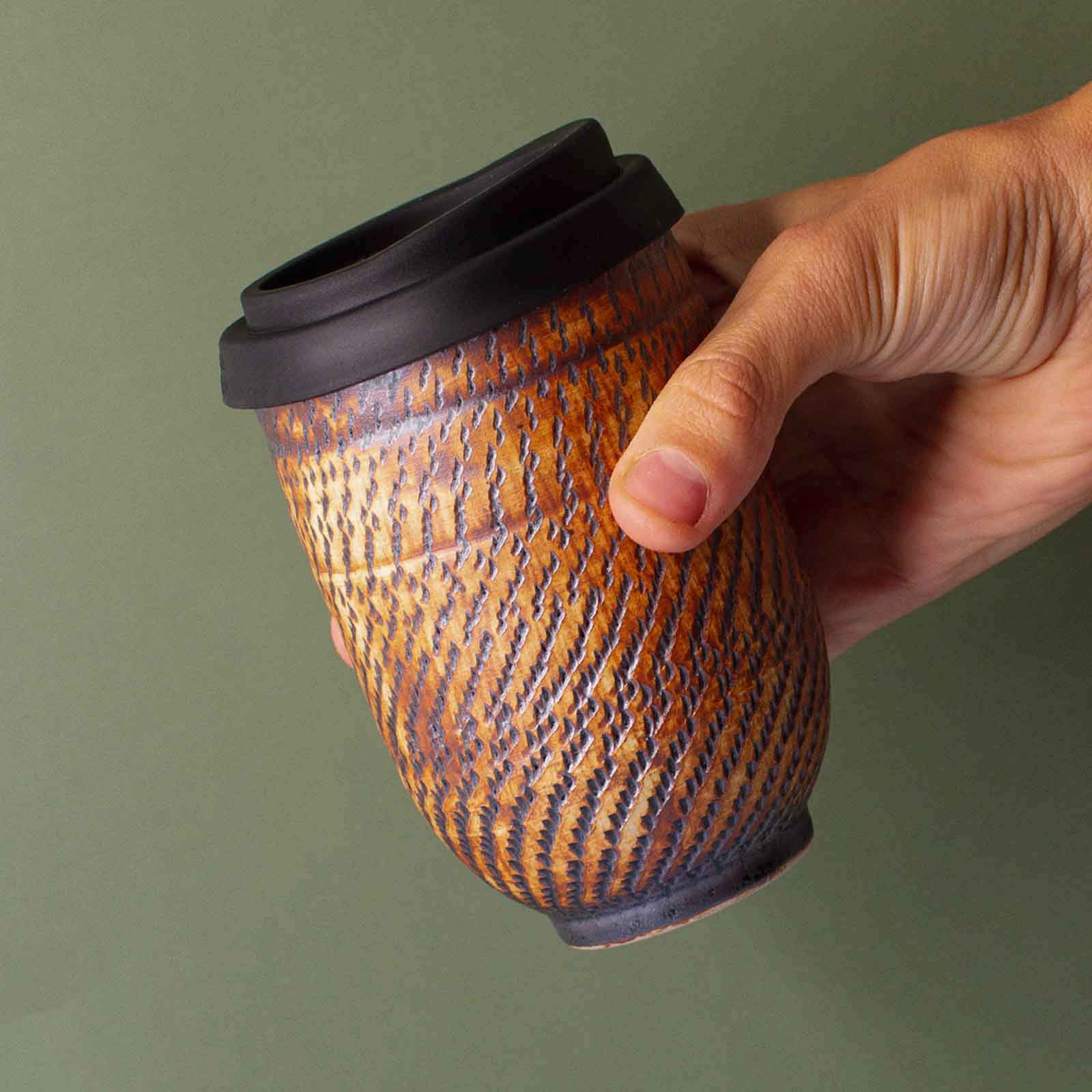 Pottery For The Planet Reusable Coffee Cup Rustic 12oz