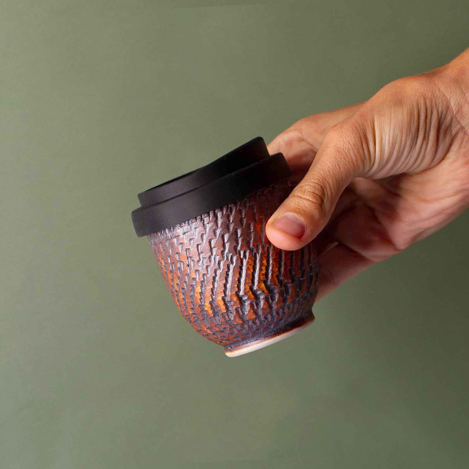 Pottery For The Planet Reusable Coffee Cup Rustic 4oz Piccolo Cup