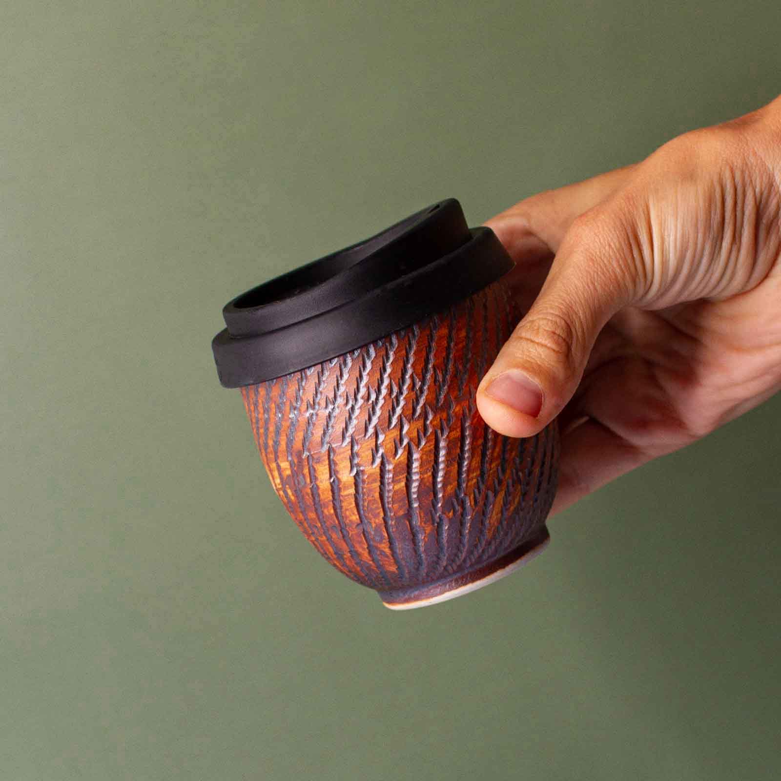 Pottery For The Planet Reusable Coffee Cup Rustic 6oz