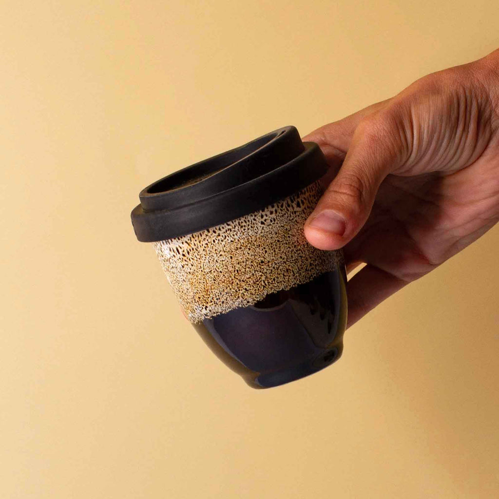 Pottery For The Planet Mocha Ceramic Reusable Coffee Cup 6oz